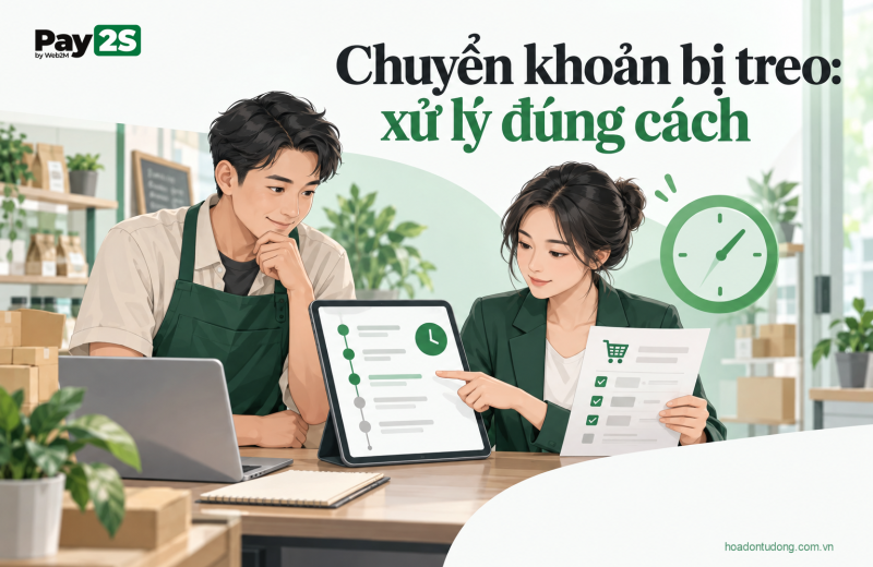 Hướng dẫn xử lý giao dịch chuyển khoản bị treo tại cửa hàng