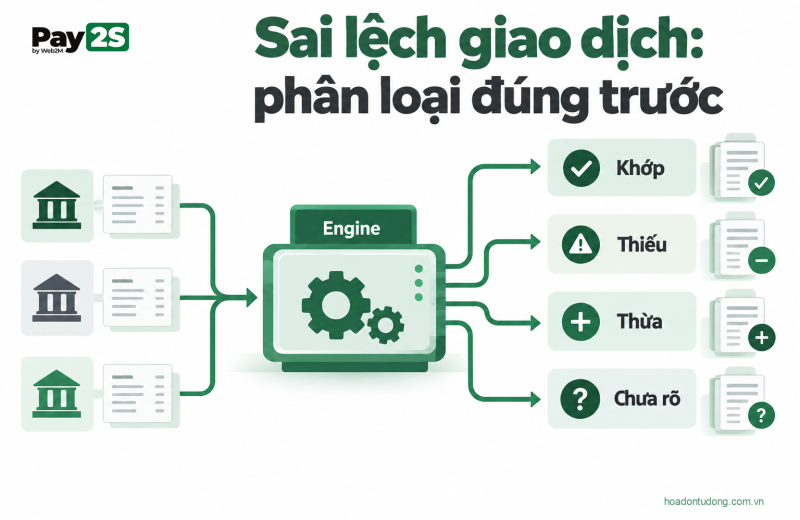 Phân loại sai lệch giao dịch bằng quy tắc và hàng đợi ngoại lệ