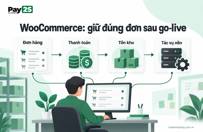 Vận hành đối soát khoản thu và đơn WooCommerce sau go-live