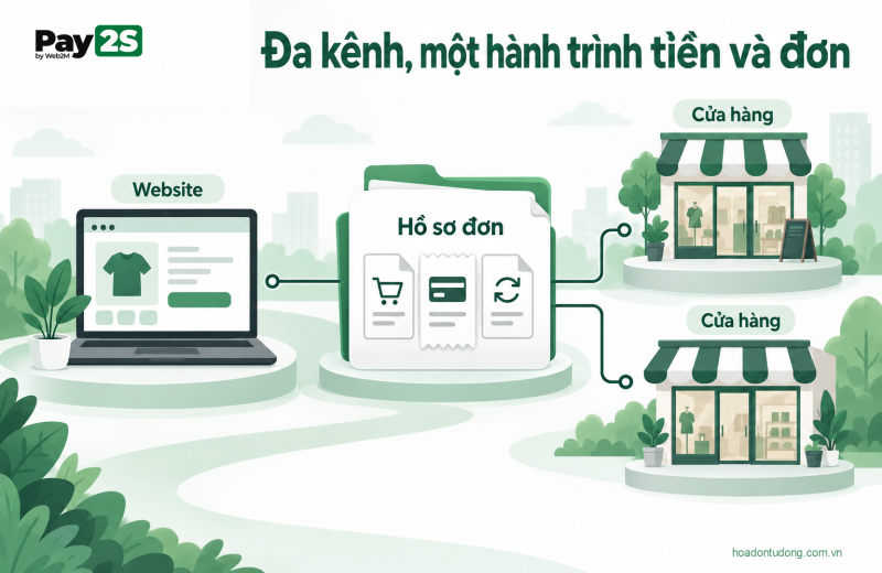 Nối hồ sơ đơn và khoản thu xuyên các kênh bán lẻ