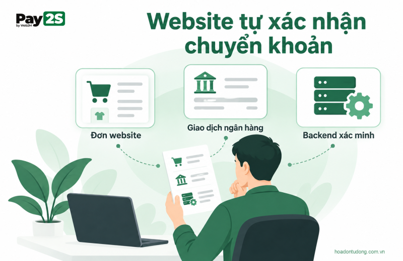 Website tự xác nhận chuyển khoản: minh họa tích hợp đối soát ngân hàng cho website bán hàng không qua cổng thanh toán