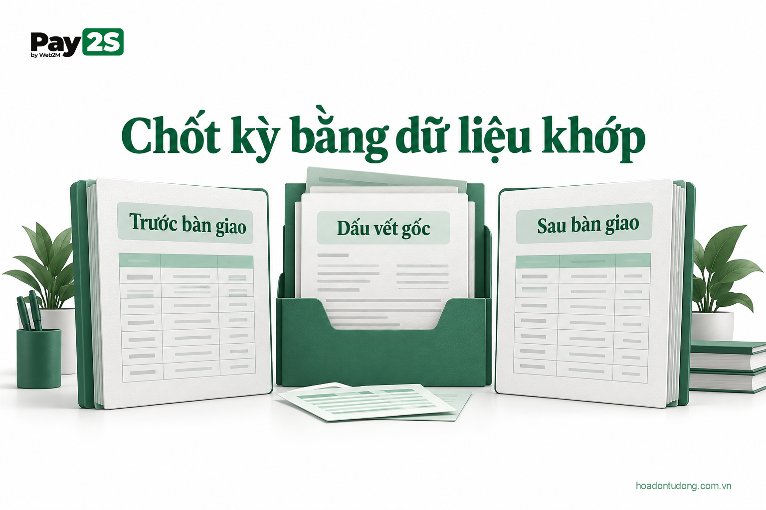 Chốt kỳ bằng dữ liệu khớp: minh họa Tình huống giả định: đối tác đổi đơn vị vận hành giữa tháng
