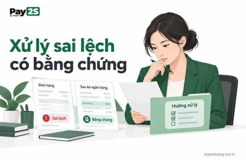 Xử lý sai lệch có bằng chứng: minh họa cách xử lý sai lệch giao dịch ngân hàng tự động