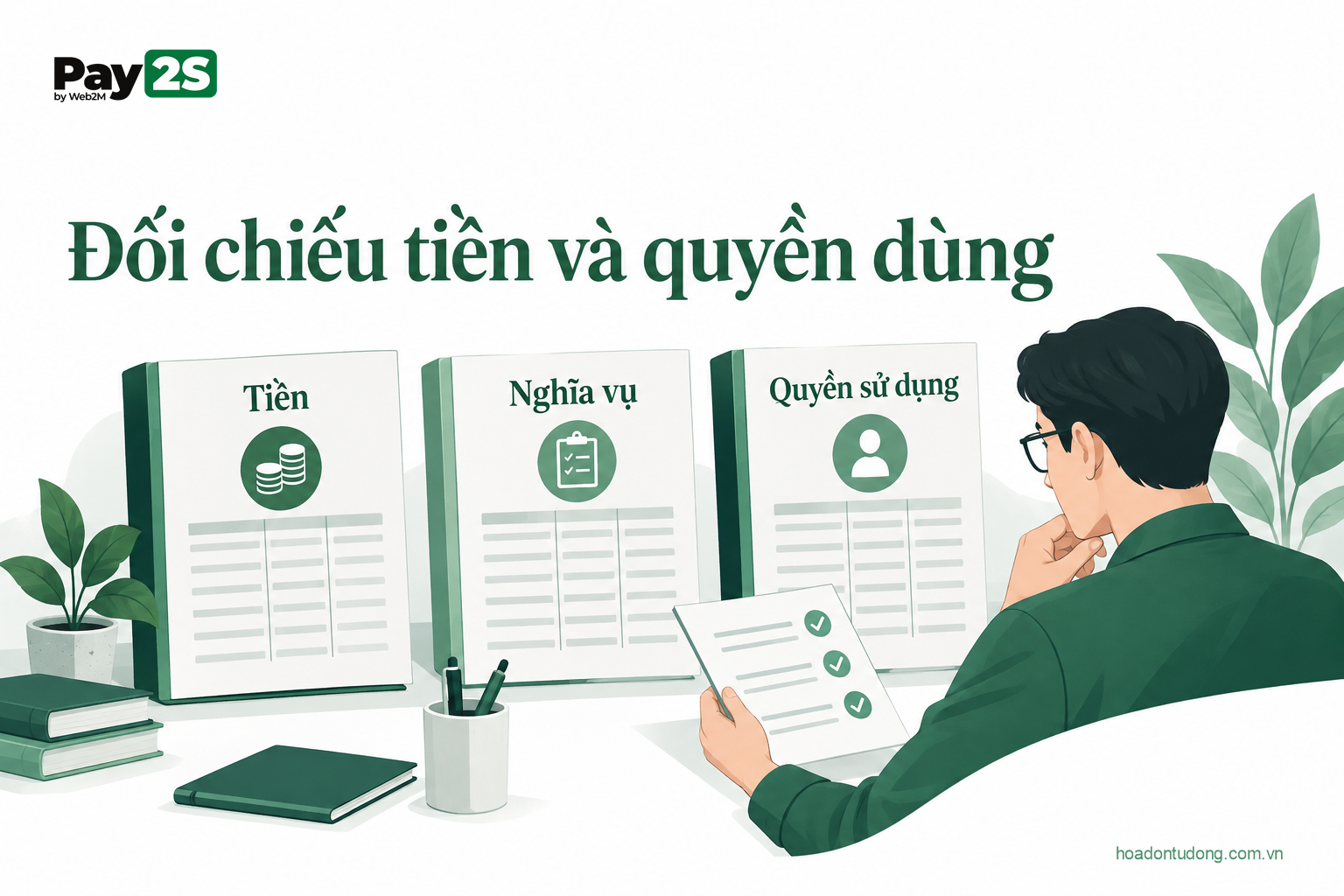 Đối chiếu tiền và quyền dùng: minh họa đối soát cuối kỳ theo tiền, nghĩa vụ và quyền sử dụng