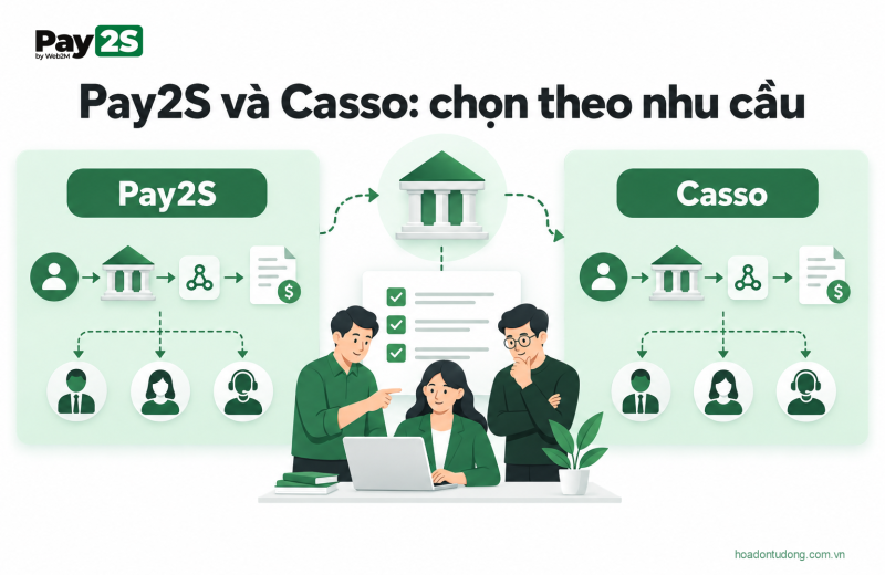 Pay2S và Casso: chọn theo nhu cầu: minh họa so sánh hoadontudong và casso