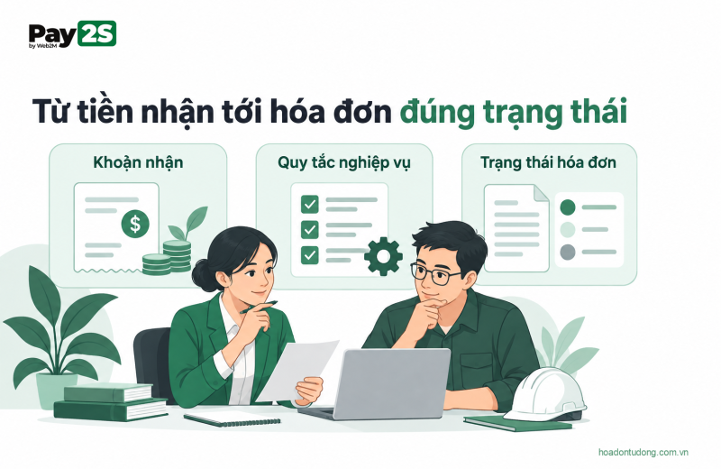 Từ tiền nhận tới hóa đơn đúng trạng thái