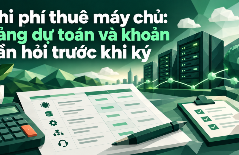 Chi phí thuê máy chủ: bảng dự toán và khoản cần hỏi trước khi ký