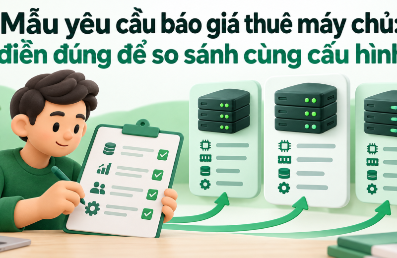 Mẫu yêu cầu báo giá thuê máy chủ: điền đúng để so sánh cùng cấu hình