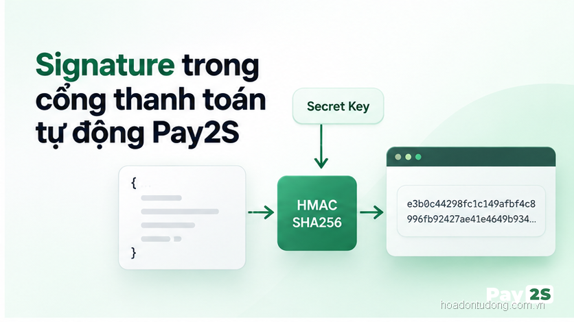 Signature trong cổng thanh toán tự động Pay2S - ảnh minh họa Pay2S