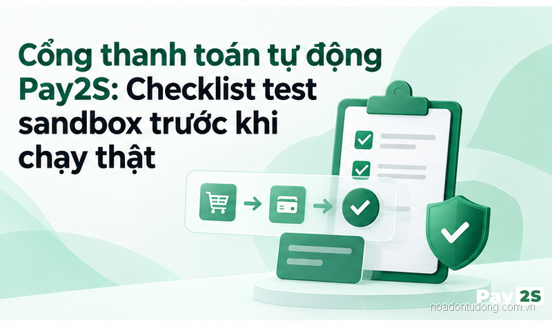 Cổng thanh toán tự động Pay2S: Checklist test sandbox trước khi chạy thật - ảnh minh họa Pay2S