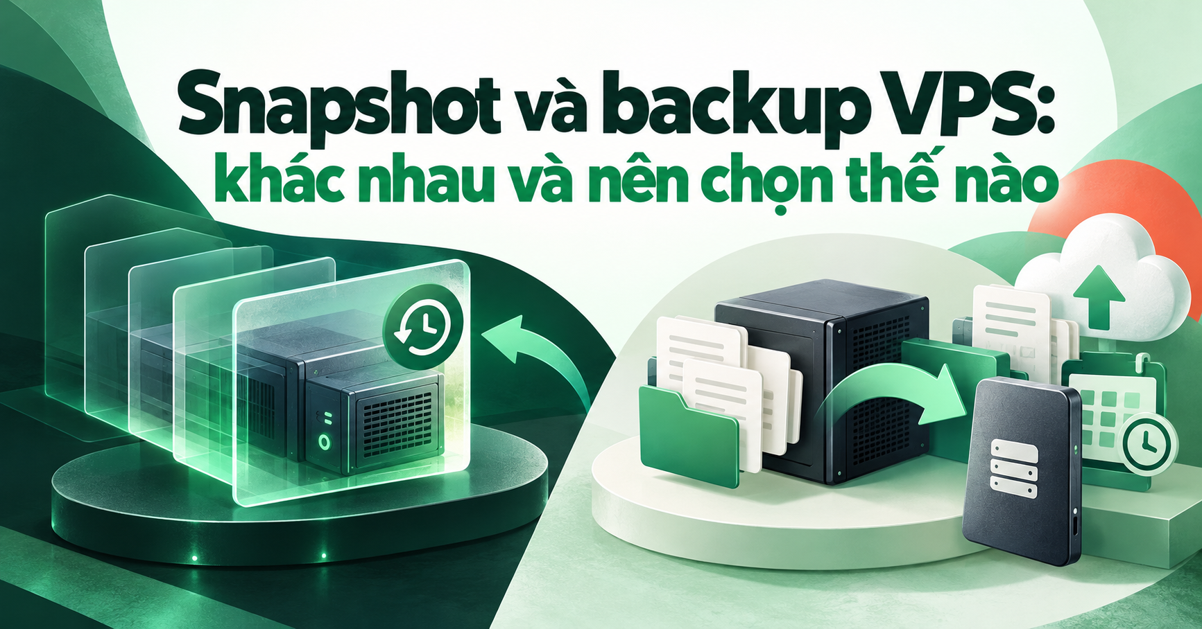 Snapshot và backup VPS: khác nhau và nên chọn thế nào