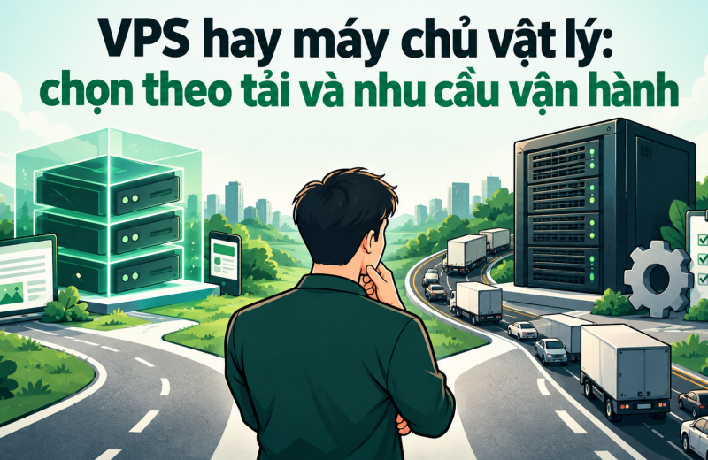 VPS hay máy chủ vật lý: chọn theo tải và nhu cầu vận hành